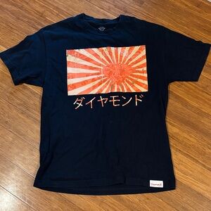 Diamond Supply Co. Navy and Orange Graphic Tee